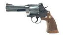 あす楽対応/マルシン　S&W M586 ガスリボルバーエクセレントHW　 ハーフチェッカー木製グリップ仕様