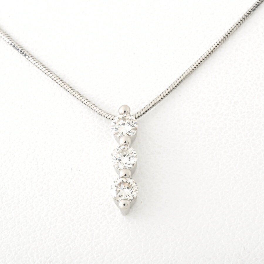 樂天商城 - Pt850　ダイヤモンド ネックレス D=0.30ct　46cm 【中古】 商品番号 B-142149　値下げ