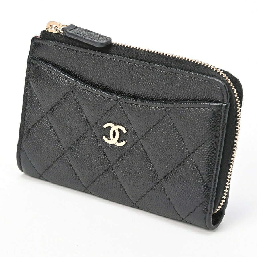 シャネル / CHANEL　タイムレス クラシック L字ファスナー コイン カードケース AP3179　キャビアスキン　ブラック/ゴールド 　【中古】 商品番号 S-155524　新入荷