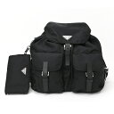 プラダ / PRADA ポーチ付 ミディアム Re-Nylon バックパック 1BZ811 ナイロン ブラック【中古】 商品番号 S-156786 値下げ