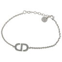 【中古】ディオール/DIOR プチ CD ブレスレット B1940WOMCY_D001 メタル/クリスタル シルバー B-157370 値下げ
