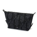 【中古】 ディオール / DIOR コスメポーチ / トラベルポーチ 2ESCA495YXL_H03E マキシ ディオール オブリーク ジャカード ブラック 商...