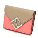 【中古】 フェンディ / FENDI FFダイヤモンド財布 8M0480 レザー グレージュ/ピンク 商品番号 E-158008 新入荷