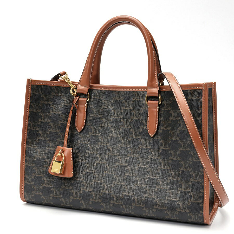 【中古】 セリーヌ / CELINE ミニ ホリゾンタル カバ 2WAY トートバッグ 19974 トリオンフキャンバス タン(ブラウン系) 商品番号 S-158201 新入荷