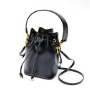 【中古】 フェンディ / FENDI モン トレゾール ミニバッグ 8BS010 A0KK F0KUR レザー ブラック 商品番号 S-158440 新入荷