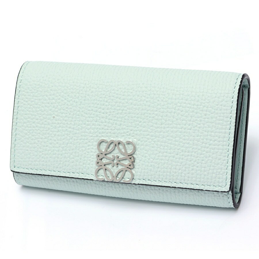 【中古】 ロエベ / LOEWE アナグラム キーケース C821K92X01 ペブルグレインカーフ レザー フローズン(ライトブルー系) 商品番号 S-158949 新入荷