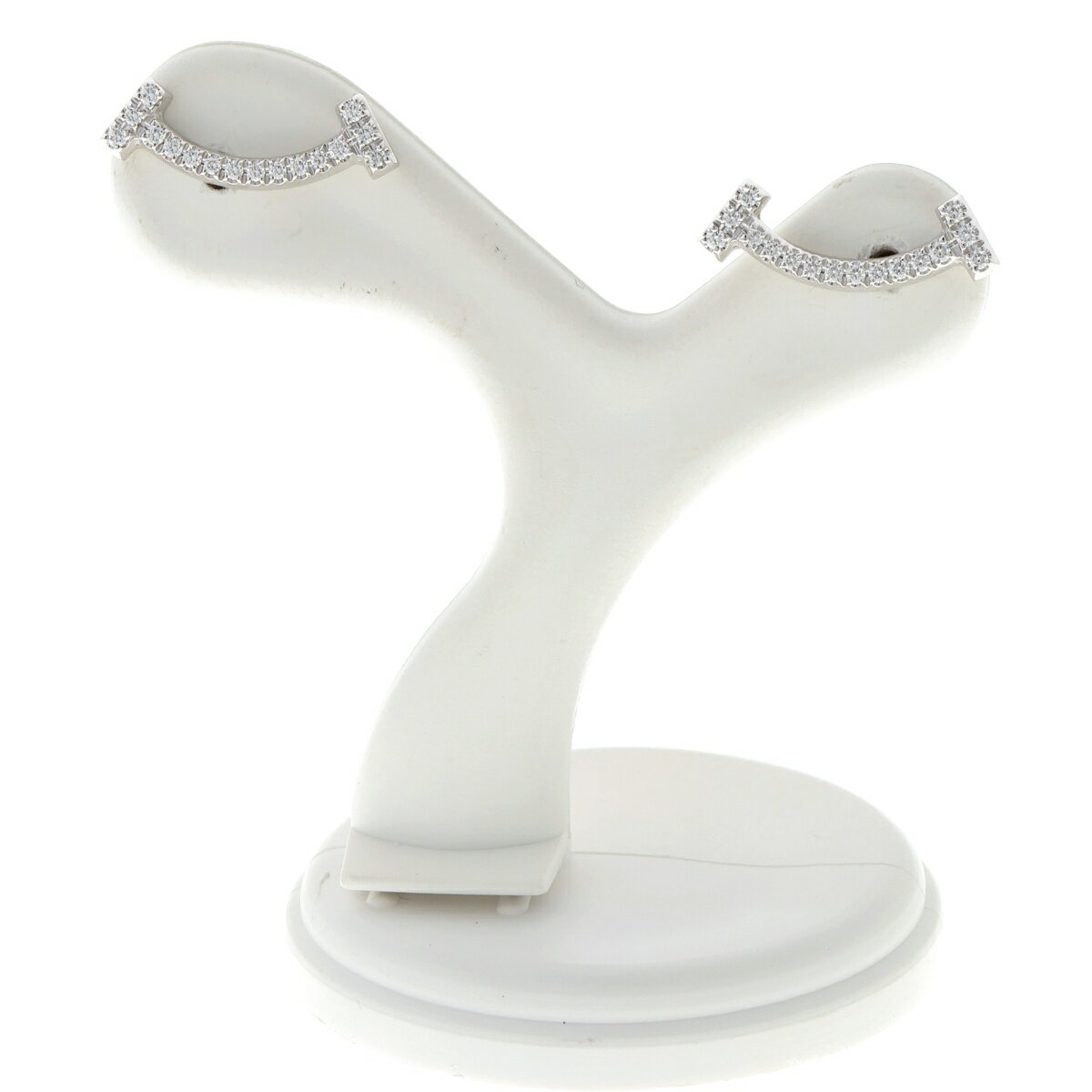 樂天商城 - 【中古】ティファニー/TIFFANY&Co.　ティファニー T スマイル ミニ ダイヤモンド ピアス　60150739　K18WG/Au750　ホワイトゴールド　J-159068　値下げ