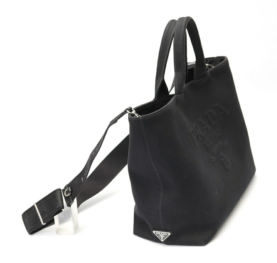 【中古】 プラダ / PRADA トートバッグ / ショッピング バッグ 1BG395　キャンバス...