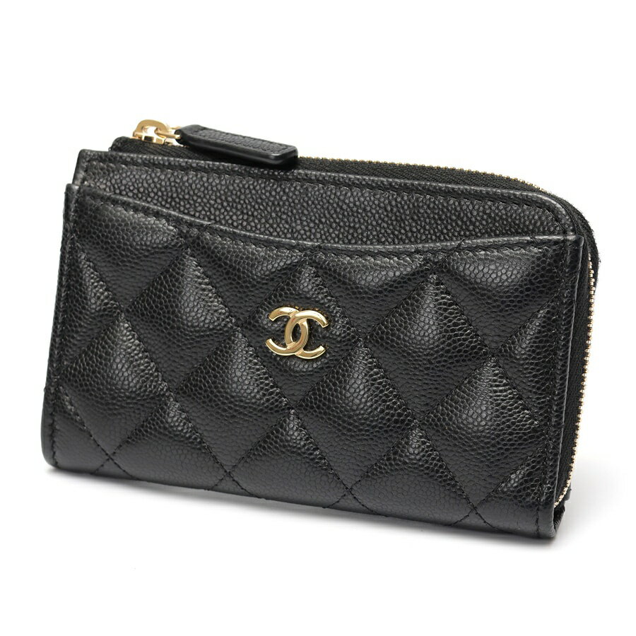 【中古】 シャネル / CHANEL タイムレス クラシック L字ファスナー コイン カードケース AP3179　キャビアスキン　ブラック/ゴールド金具 商品番号 S-159520　新入荷