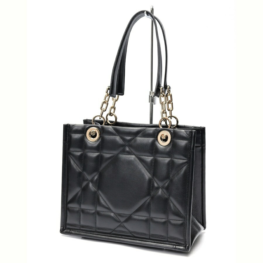 樂天商城 - 【中古】 ディオール / DIOR エッセンシャル トート スモール アーキカナージュ レザー　ブラック 商品番号 S-159582　値下げ