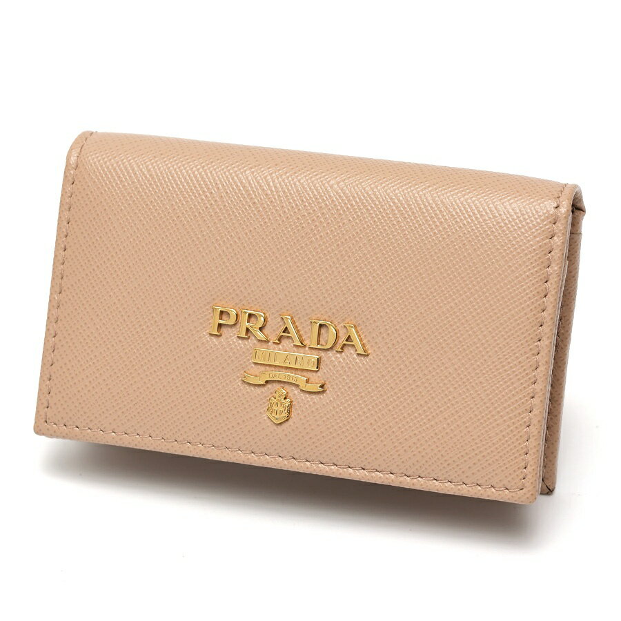【中古】 プラダ / PRADA サフィアーノ カードケース / 名刺入れ 1MC122　レザー　ピンクベージュ 商品番号 S-159431　新入荷