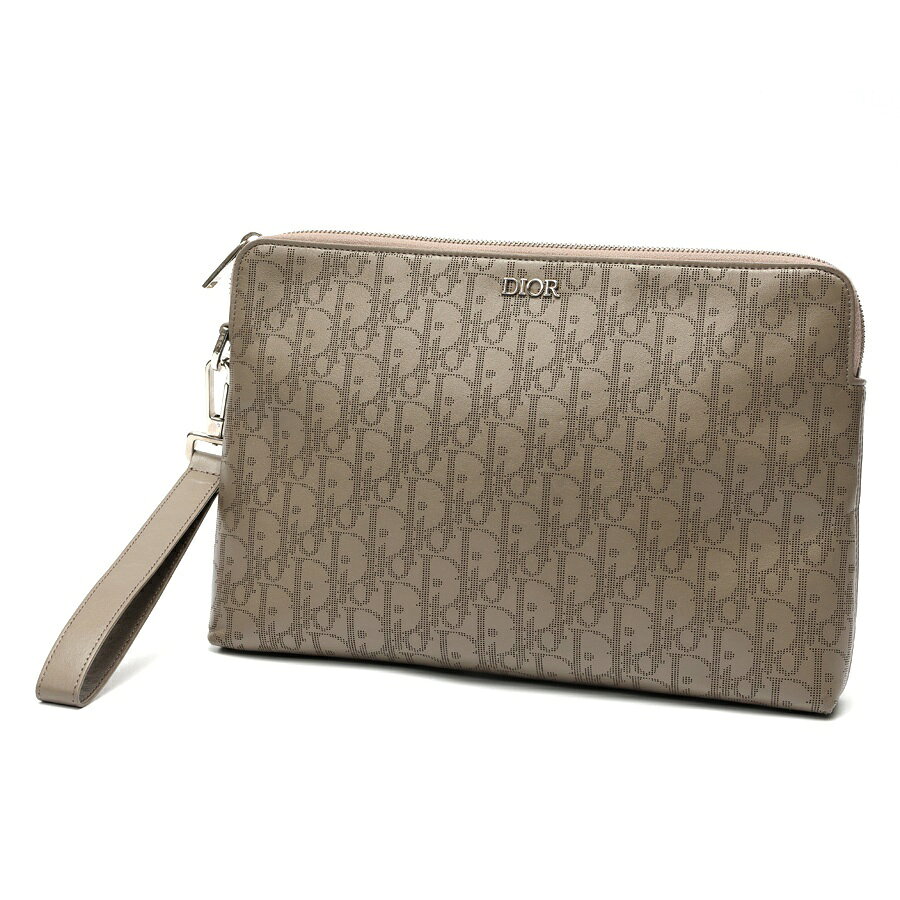 樂天商城 - 【中古】 ディオール / DIOR クラッチバッグ　2ESCA251VPD オブリーク ギャラクシー レザー　グレージュ系 新入荷
