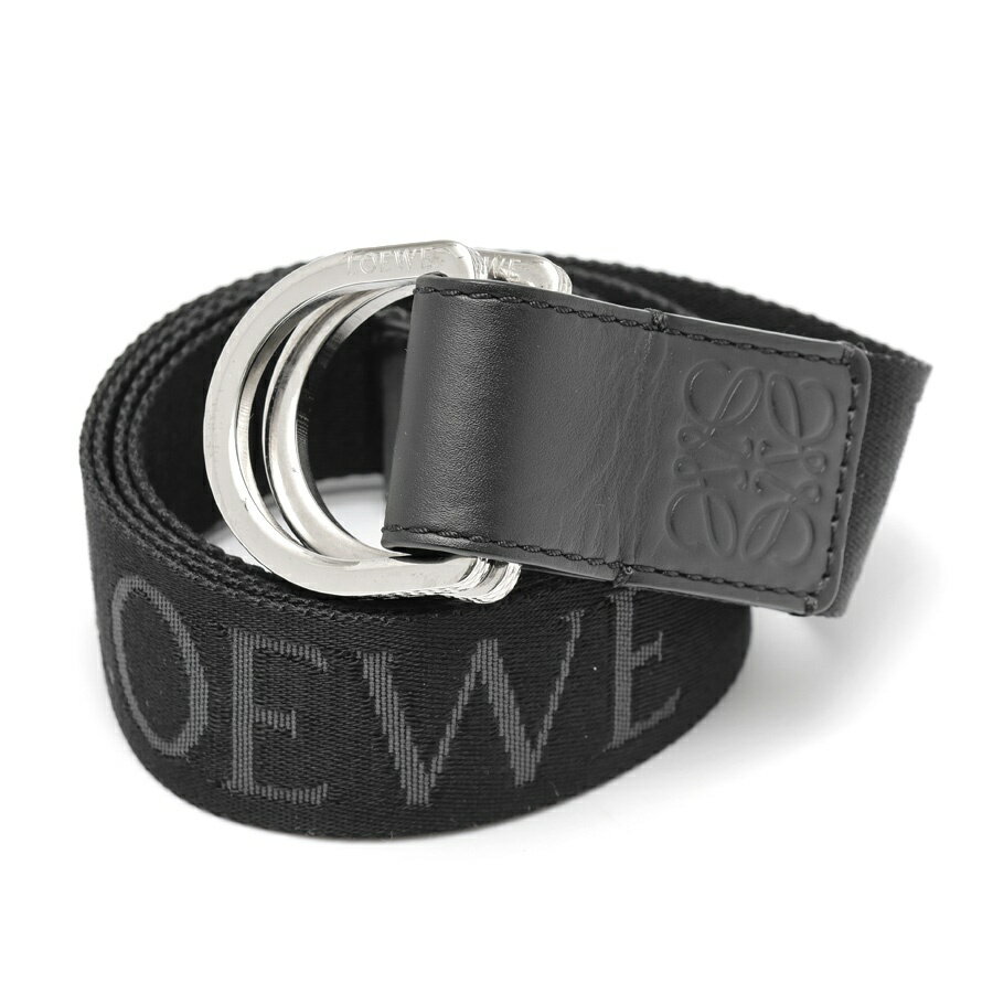 樂天商城 - 【中古】 ロエベ / LOEWE ダブル D リング ベルト ナイロン/レザー　ブラック 新入荷