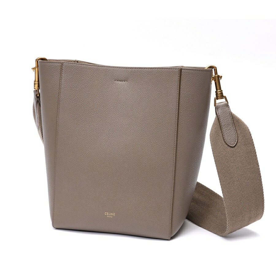樂天商城 - 【中古】 セリーヌ / CELINE サングル バケット スモール / ショルダーバッグ 189303AH4.18TP グレインドカーフスキン　トープ（グレージュ系） 新入荷