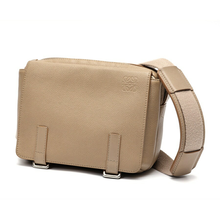 樂天商城 - 【中古】 ロエベ / LOEWE ミリタリー メッセンジャーバッグ ショルダーバッグ　レザー　ベージュ系 新入荷