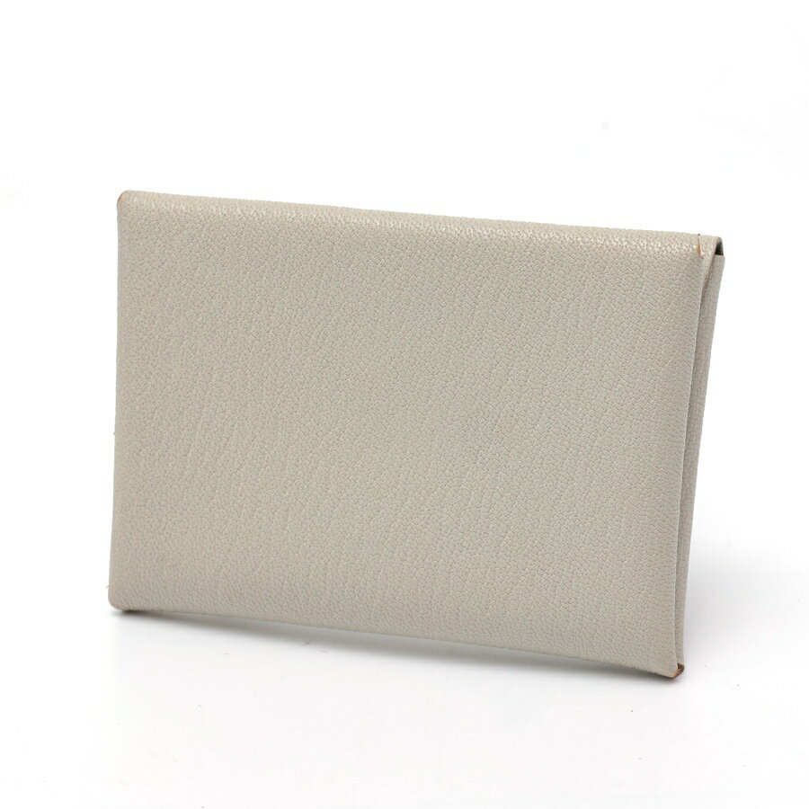 樂天商城 - 【中古】 エルメス / HERMES カルヴィ デュオ / コイン カードケース シェーブル ミゾル　グリーングレー系 新入荷