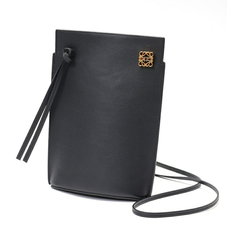 樂天商城 - 【中古】 ロエベ / LOEWE ダイス ポケット / ショルダー ポーチ C630R12X01　クラシックカーフ　ブラック 新入荷