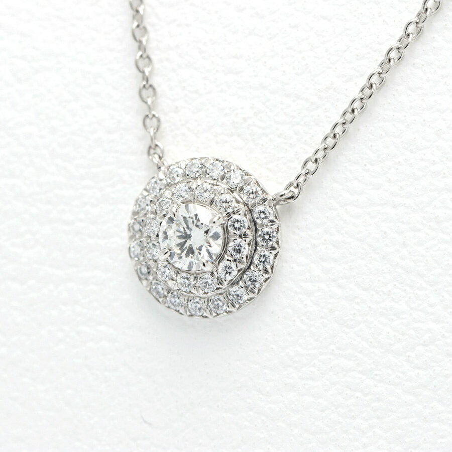 【中古】 ティファニー / TIFFANY & Co. ソレスト ネックレス　60007522 Pt950　ダイヤモンド　41 cm 商品番号 B-159907...