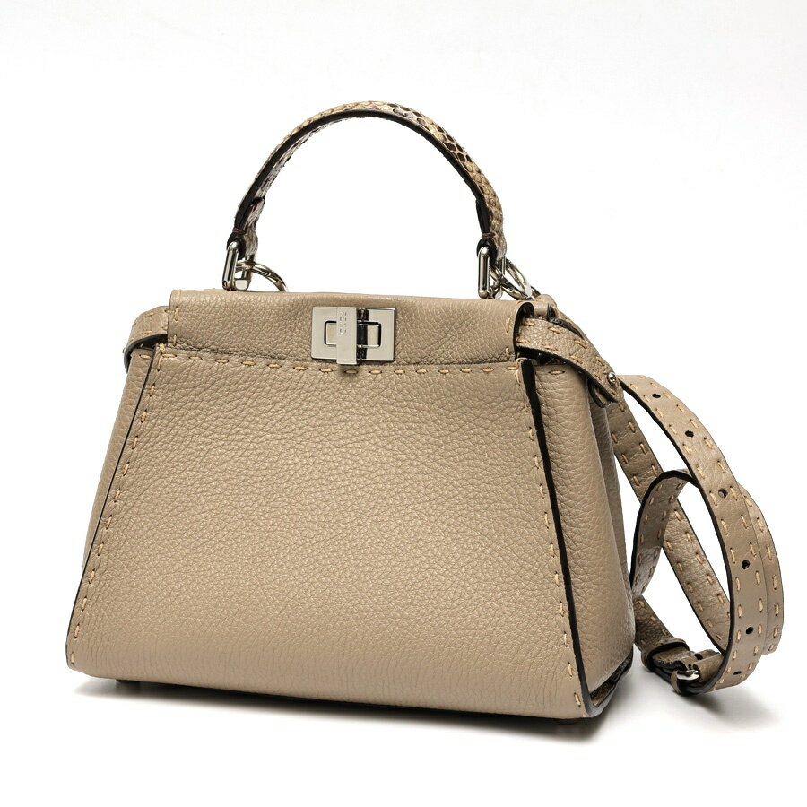 樂天商城 - 【中古】 フェンディ / FENDI ピーカブー スモール　セレリア バッグ 8BN244N8KF04YB　ダブグレー（グレージュ系） 新入荷