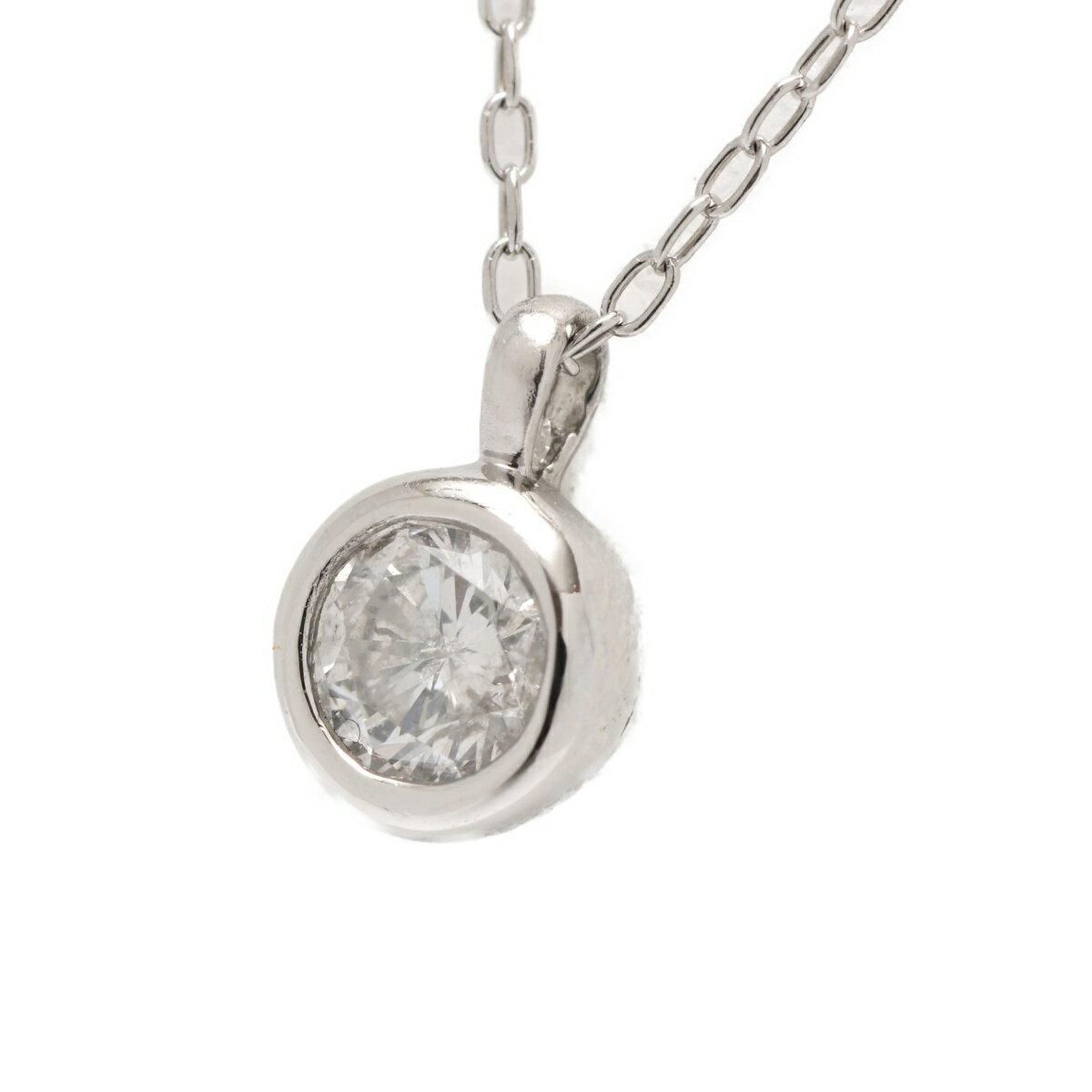 乐天商城 - 【中古】Pt850/Pt900　ネックレス　ダイヤモンド0.18ct.　41.2cm　70215　新入荷