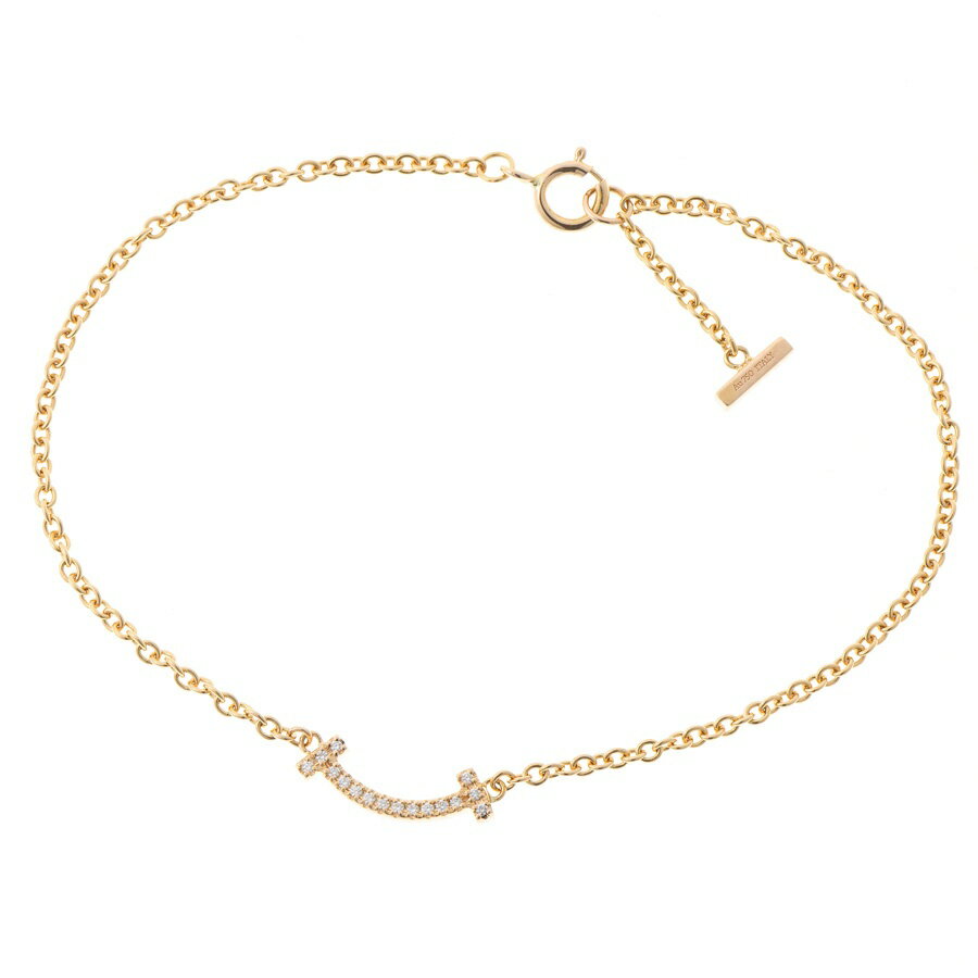 樂天商城 - 【中古】 ティファニー / TIFFANY&Co. ティファニー T スマイル ミニ ブレスレット ダイヤモンド 62994576　K18YG　イエローゴールド 新入荷