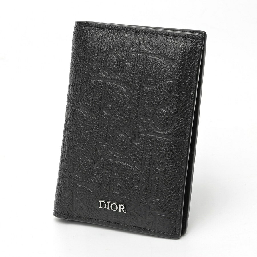 樂天商城 - 【中古】 ディオール / DIOR 二つ折り カードホルダー 2ESCH138FLG_H00N オブリーク グラビティ レザー　ブラック 新入荷