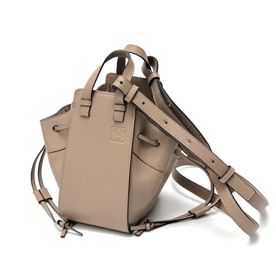 樂天商城 - 【中古】 ロエベ / LOEWE ハンモック ドローストリングバッグ ミニ ショルダーバッグ 314.30.V07　レザー　グレージュ系 新入荷