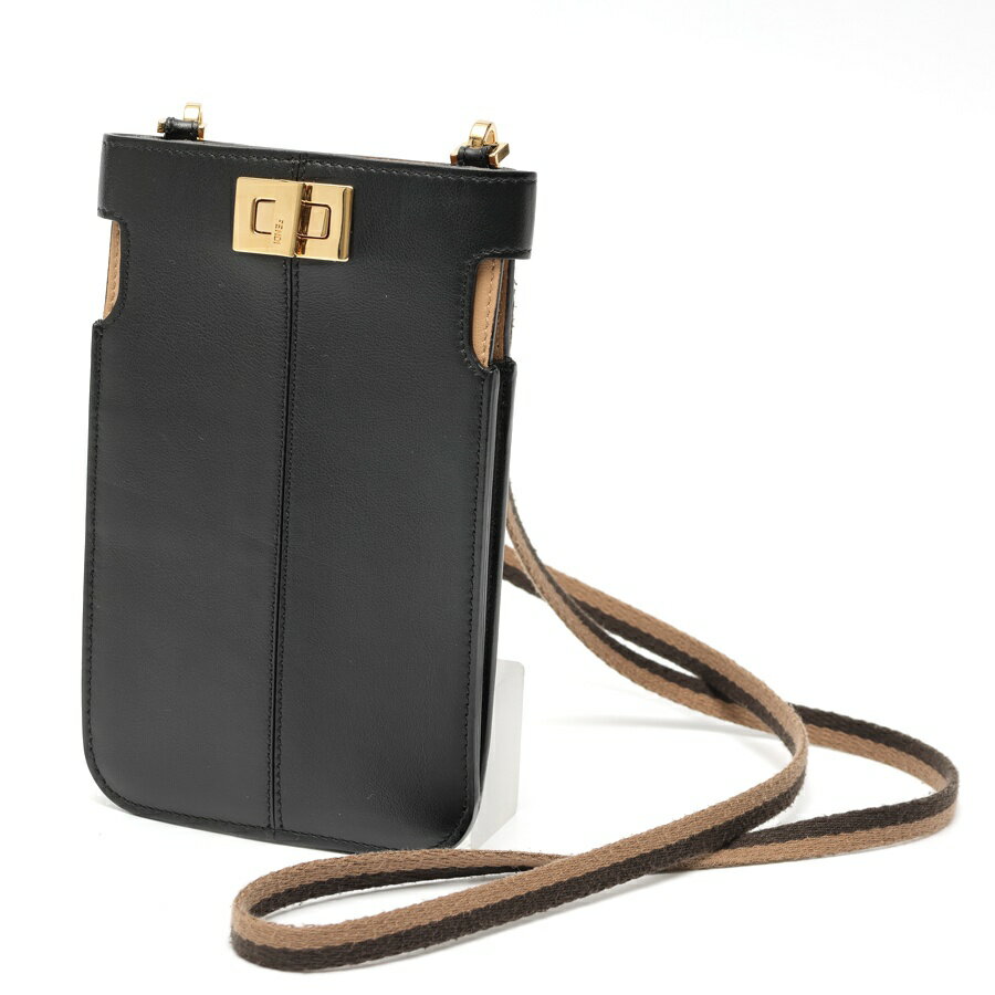 樂天商城 - 【中古】 フェンディ / FENDI ピーカフォン / スマホ ホルダー 8M0442　レザー　ブラック 新入荷