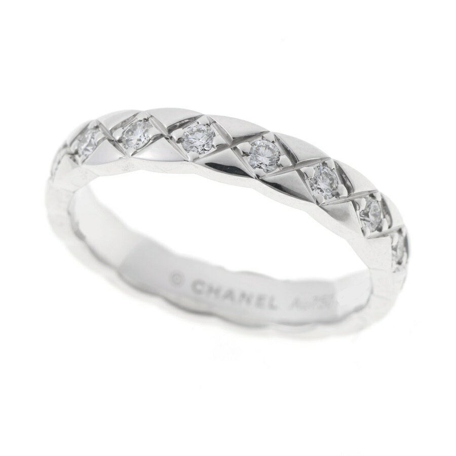 樂天商城 - 【中古】 シャネル / CHANEL ココ クラッシュ コレクション リング ミニモデル フル ダイヤモンド　J11871　750/K18WG　# 8 新入荷