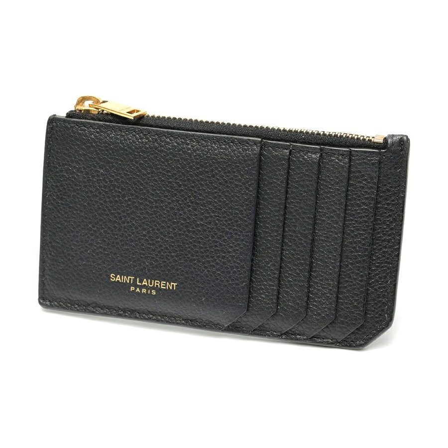 樂天商城 - 【中古】 サンローラン / SAINT LAURENT フラグメント カードケース コイン カードホルダー 631992　レザー　ブラック 新入荷