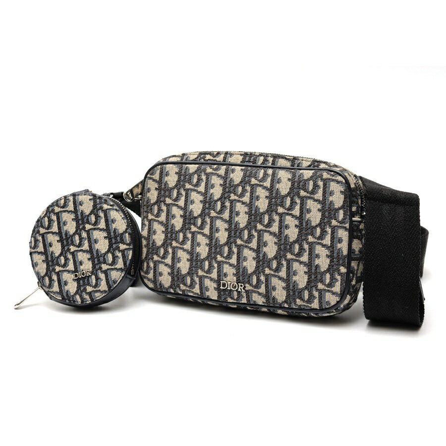 樂天商城 - 【中古】 ディオール / DIOR マルチ ファンクション バッグ スモール メッセンジャー / ショルダー M9908PTZD_M928 オブリーク ジャガード　グレー/ネイビー 新入荷