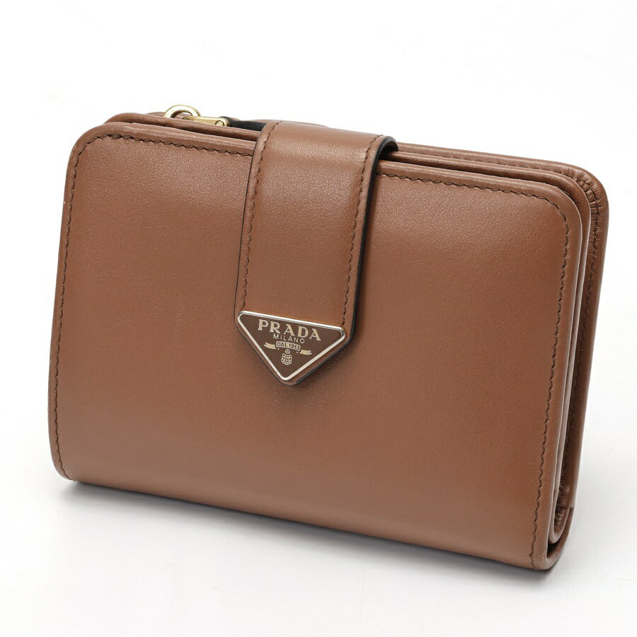 樂天商城 - 【中古】 プラダ / PRADA シティ カーフ タブ 財布 二つ折り ウォレット 1ML018　レザー　ブラウン 新入荷