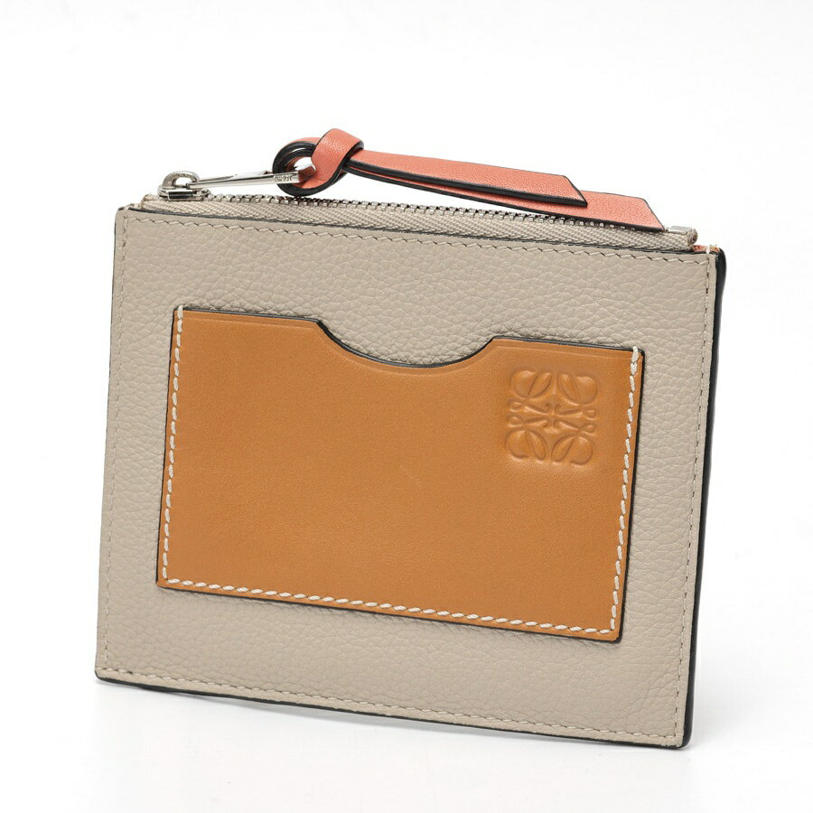 樂天商城 - 【中古】 ロエベ / LOEWE スクエア コイン カードホルダー / カードケース ソフトグレインカーフ　ライトオーツ/ハニー 新入荷