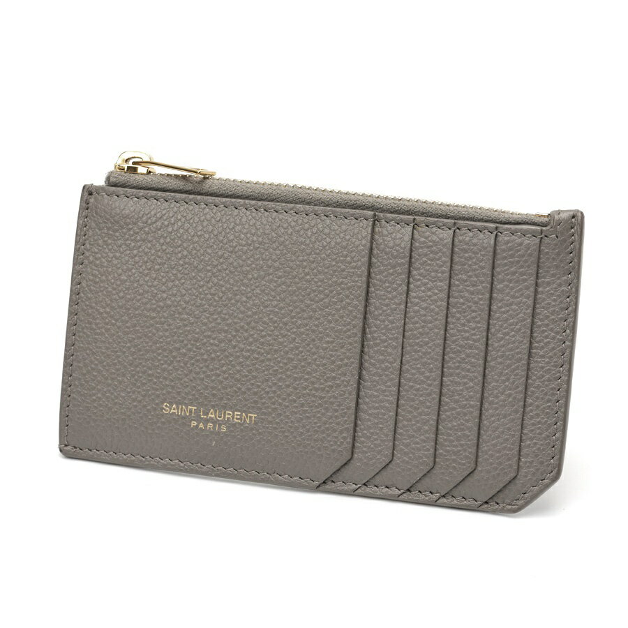 乐天商城 - 【中古】 サンローラン / SAINT LAURENT フラグメント カードケース コイン カードホルダー　631992　レザー　グレー 新入荷