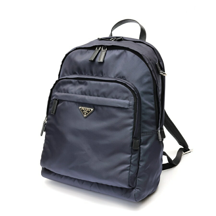 【美品】PRADA サフィアーノ ナイロン 3way リュック ビジネスバッグ PRADA（プラダ） 美品 Re-Nylon Xサフィアーノレザー バックパック