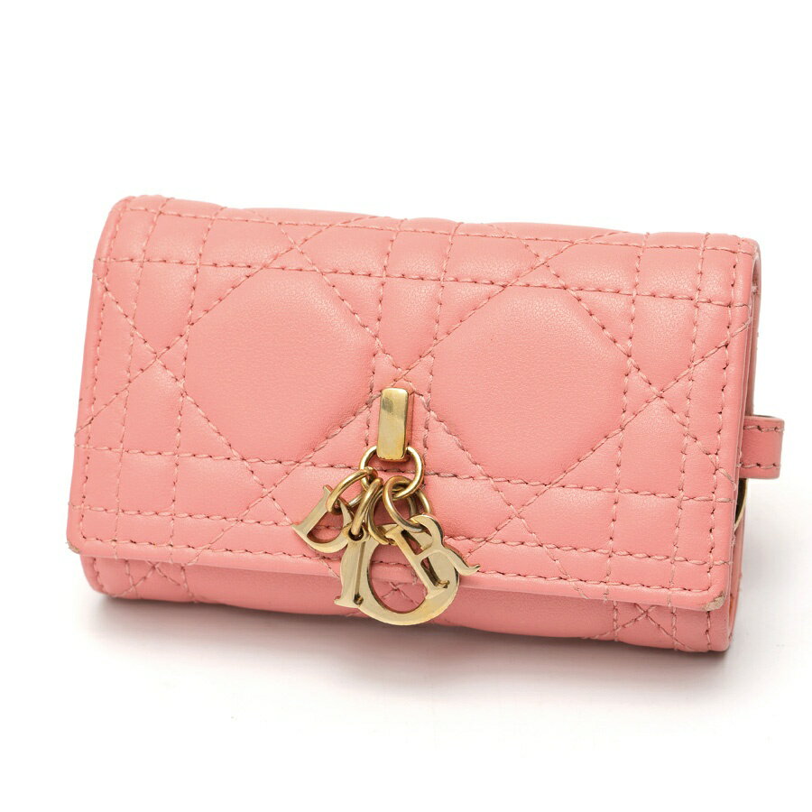 【中古】 ディオール / DIOR マイ ディオール アスター キーケース S0983ONMJ　カナージュ ラムスキン　ピンク 新入荷