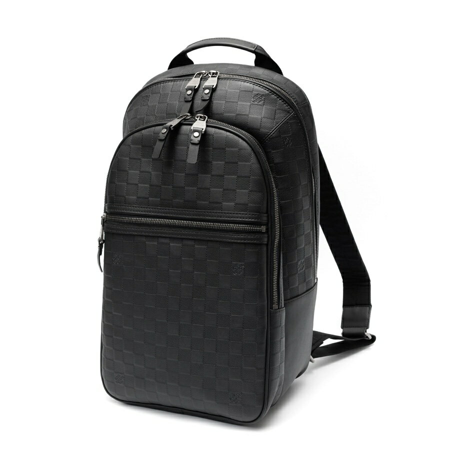 Rakuten - 【中古美品】 ルイヴィトン / LOUIS VUITTON ミカエル バックパック / リュックサック N41330　ダミエ アンフィニ レザー　ブラック 新入荷