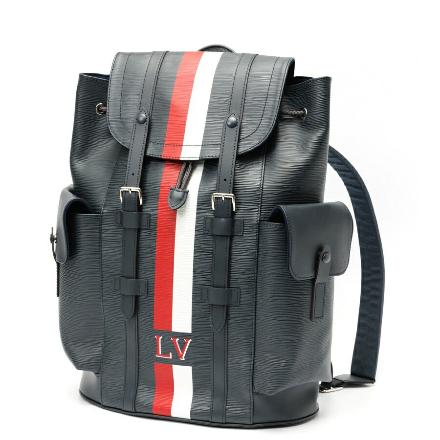 Rakuten - 【中古】 ルイヴィトン / LOUIS VUITTON クリストファー PM / バックパック M50861　エピ レザー　ネイビー 新入荷