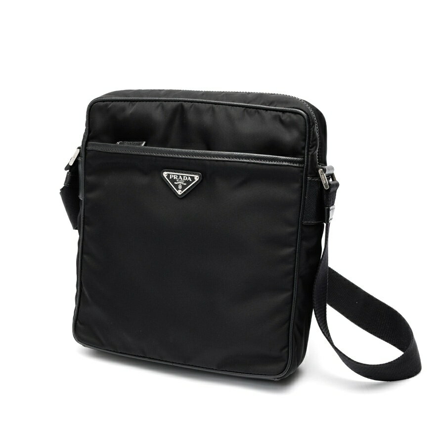 Rakuten - 【中古】 プラダ / PRADA トライアングル ロゴ ショルダーバッグ 2VH002　ナイロン　ブラック 新入荷