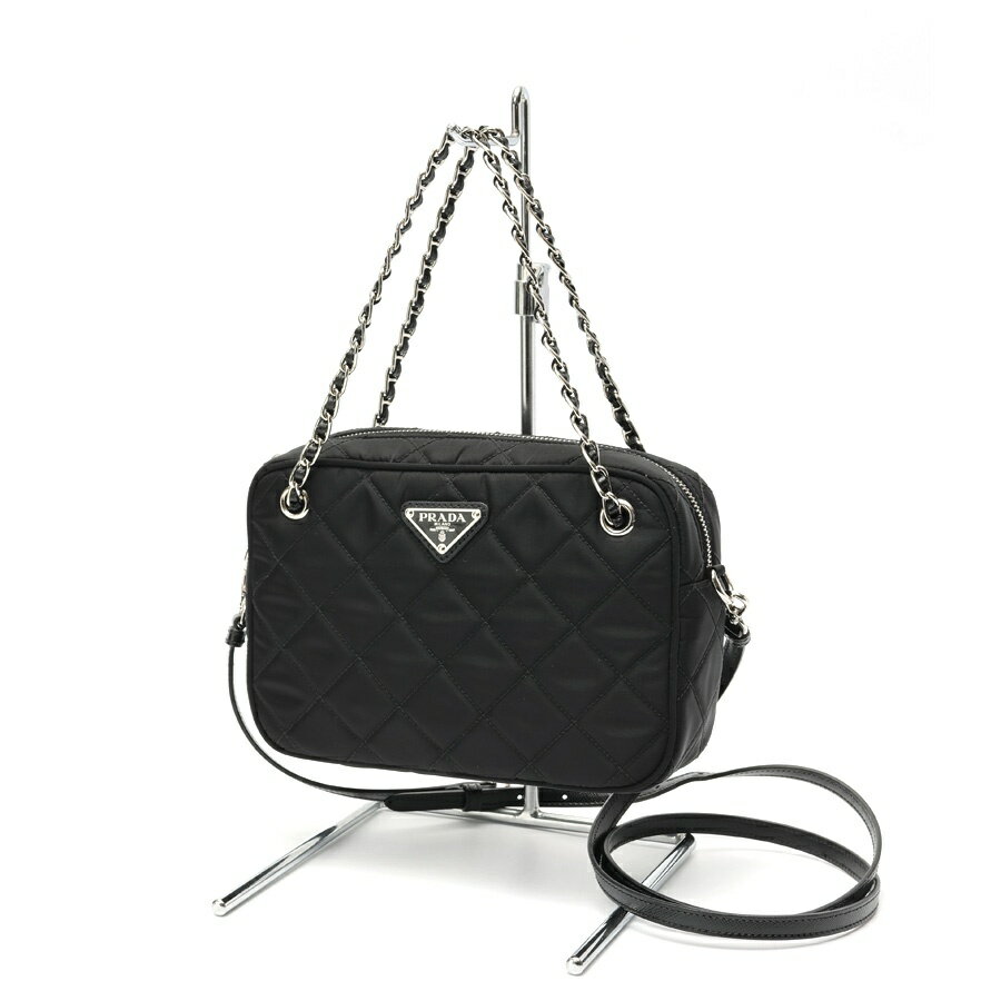 Rakuten - 【中古】 プラダ / PRADA チェーン ショルダーバッグ　1BH910 キルティング ナイロン　ブラック 新入荷