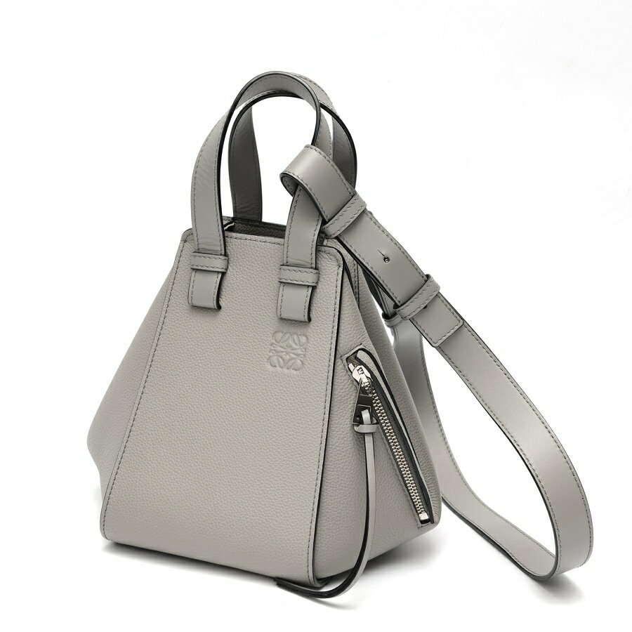 Rakuten - 【中古美品】 ロエベ / LOEWE ハンモック バッグ コンパクト　 A538H13X03 ソフトグレインカーフ　パールグレー 新入荷