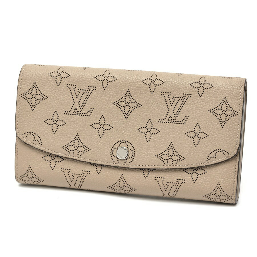 Rakuten - 【中古】 ルイヴィトン / LOUIS VUITTON ポルトフォイユ イリス　M60144 モノグラム マヒナ レザー　グレージュ系 新入荷