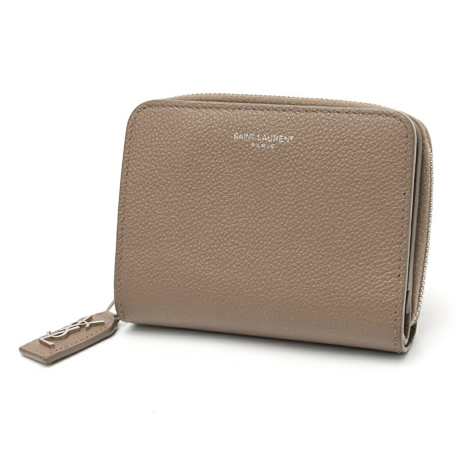 Rakuten - 【中古】 サンローラン / SAINT LAURENT 二つ折り財布 603081　レザー　グレージュ系 新入荷
