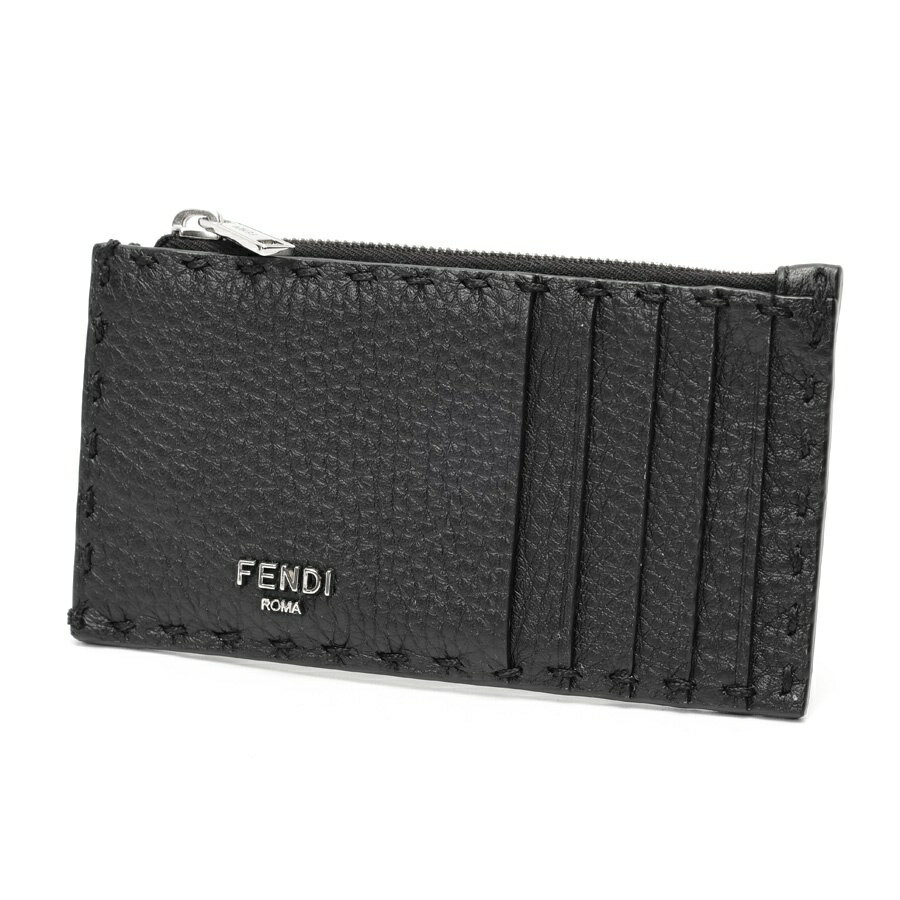 Rakuten - 【中古】 フェンディ / FENDI セレリア カードケース / コイン カードホルダー 7M0362　レザー　ブラック 新入荷