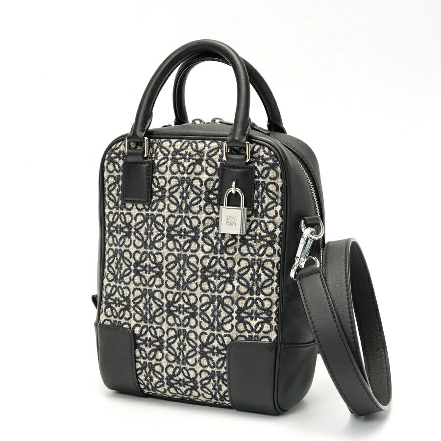 Rakuten - 【中古】 ロエベ / LOEWE アマソナ 15　B039L51X02 アナグラム ジャカード/カーフ　ネイビー/ブラック 新入荷