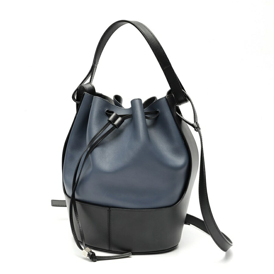 【中古】 ロエベ / LOEWE バルーンバッグ ミディアム / ショルダーバッグ 326.75AC30　レザー　ブルー/ブラック 新入荷
