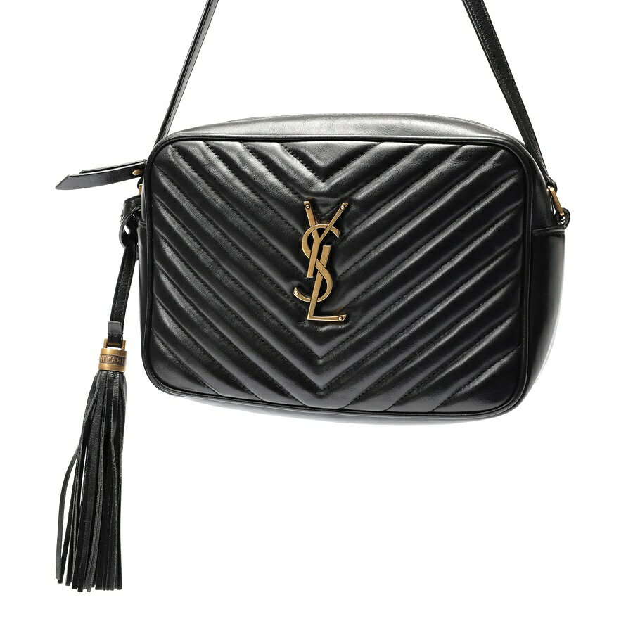 Rakuten - 【中古】 サンローラン / SAINT LAURENT ルー カメラバッグ タッセル付き ショルダーバッグ 612544　レザー　ブラック 新入荷