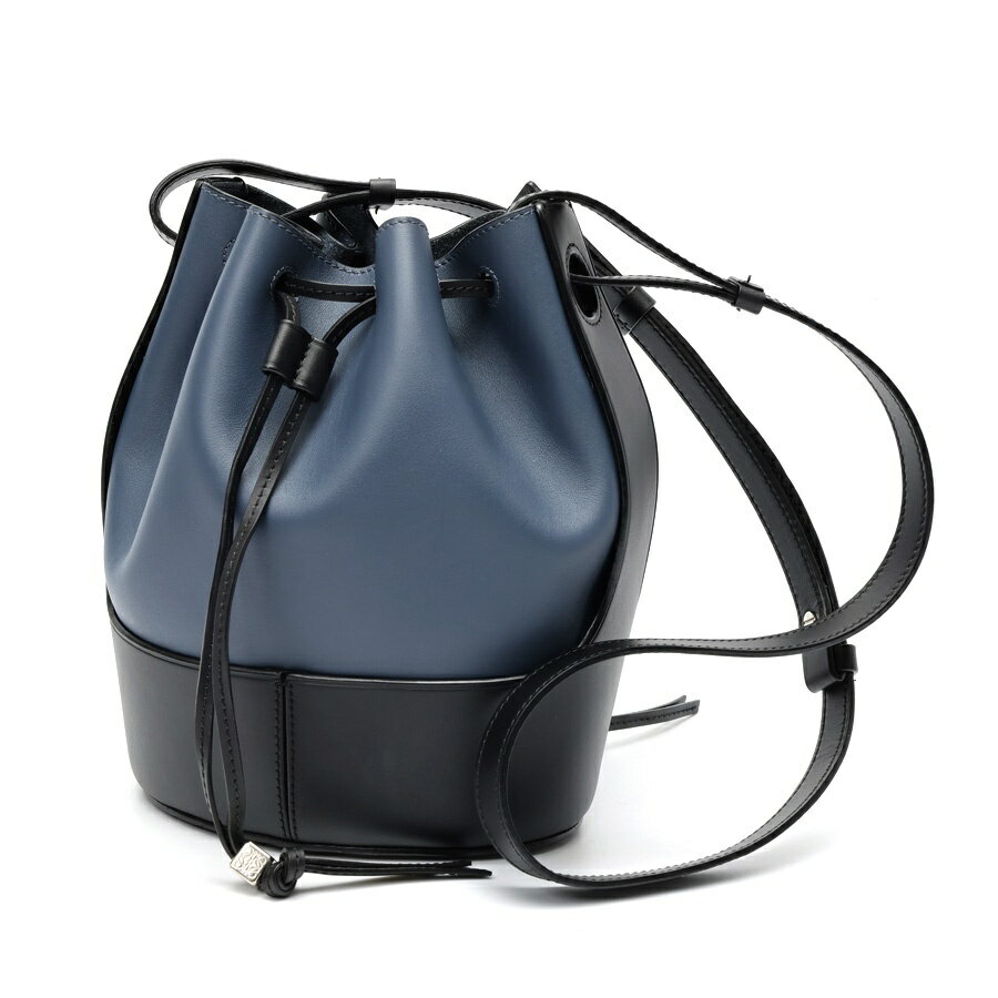 乐天商城 - 【中古】 ロエベ / LOEWE バルーンバッグ スモール / ショルダーバッグ A686C31X01 / 326.75AC31 レザー　ブルー/ブラック 新入荷