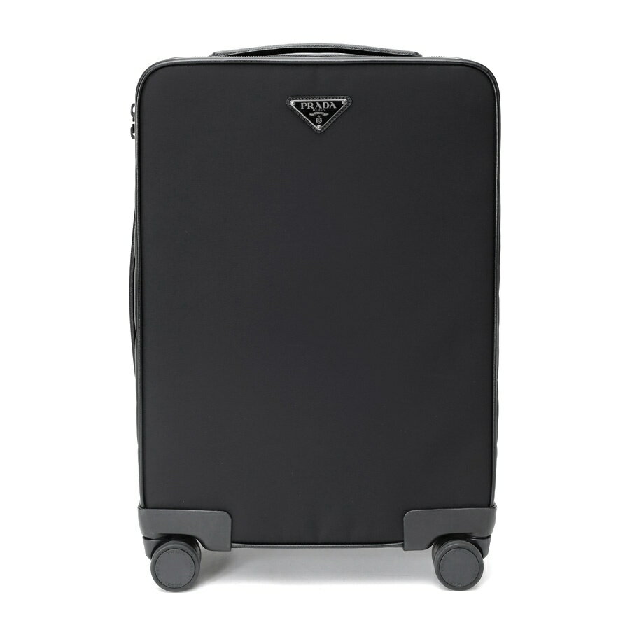 乐天商城 - 【中古】 プラダ / PRADA Re-Nylon x サフィアーノレザー トロリー スーツケース 2VQ005　ナイロン　ブラック 新入荷
