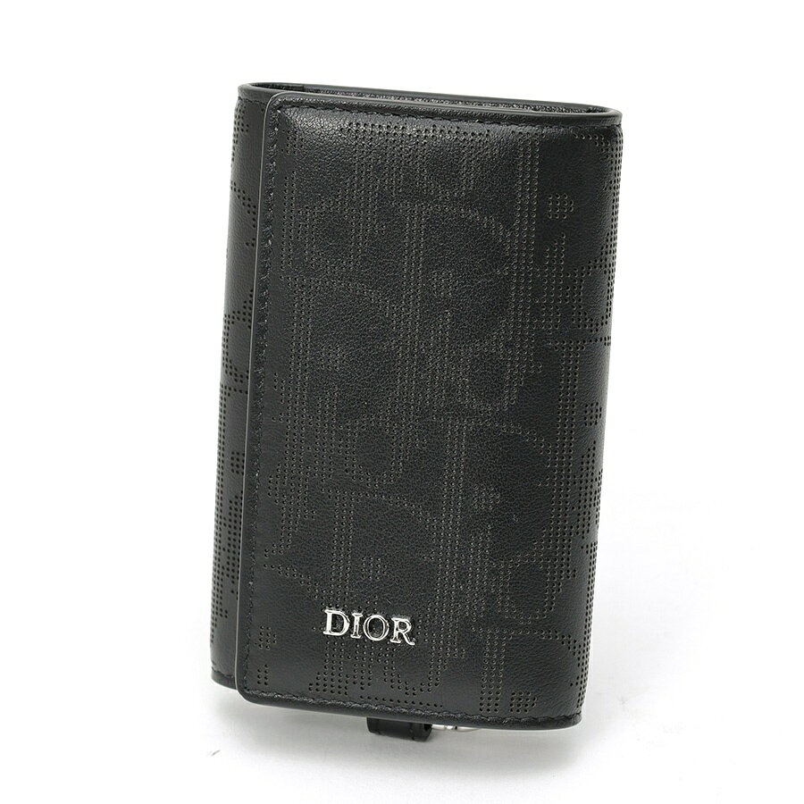 【中古美品】 ディオール / DIOR　キーケース オブリーク ギャラクシー レザー　ブラック 新入荷